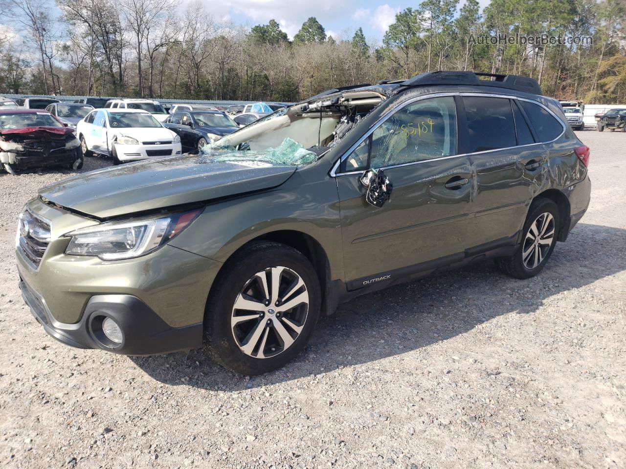 2019 Subaru Outback 3.6r Limited Green vin: 4S4BSENC3K3247593