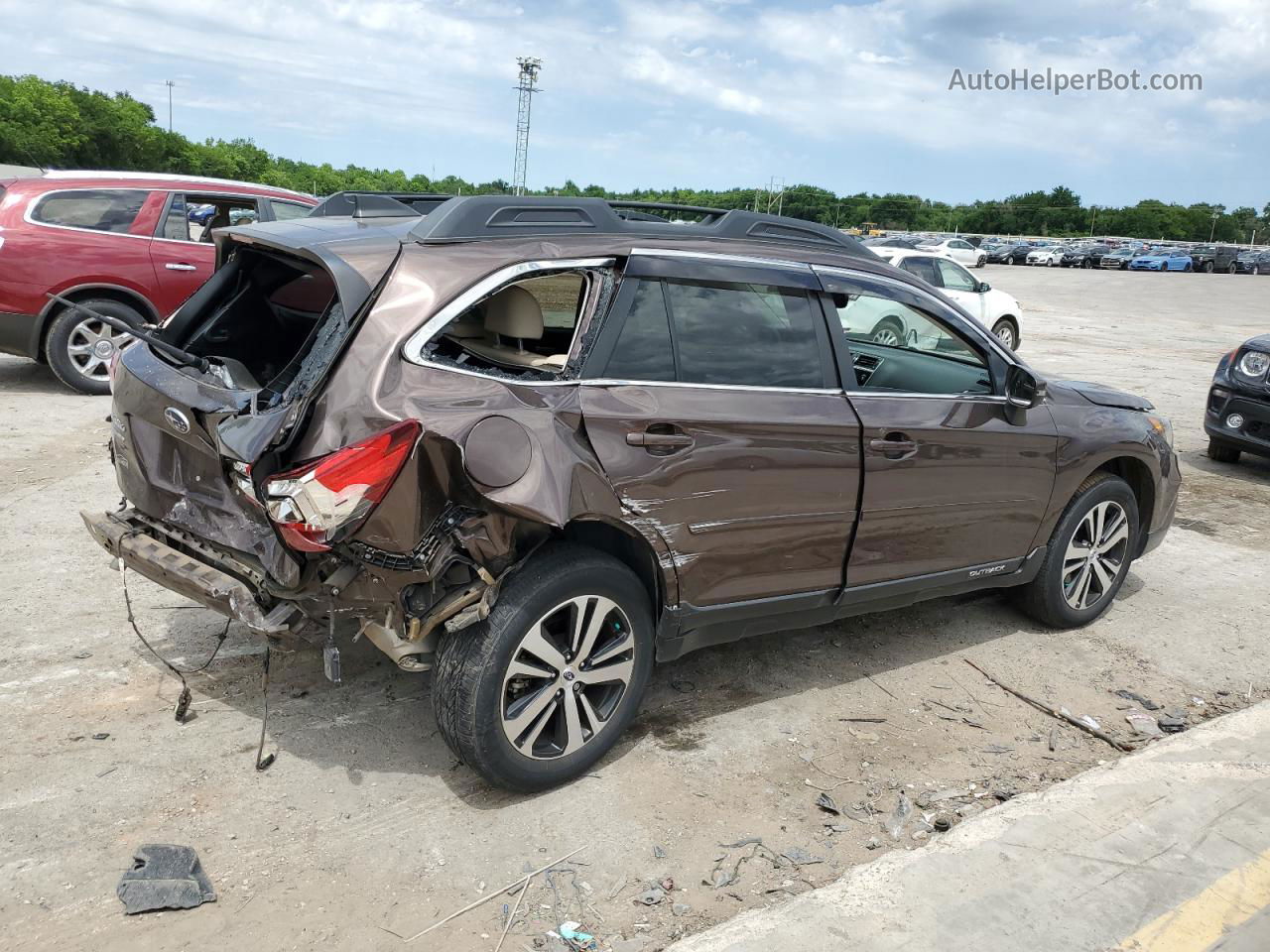 2019 Subaru Outback 3.6r Limited Brown vin: 4S4BSENC4K3297158