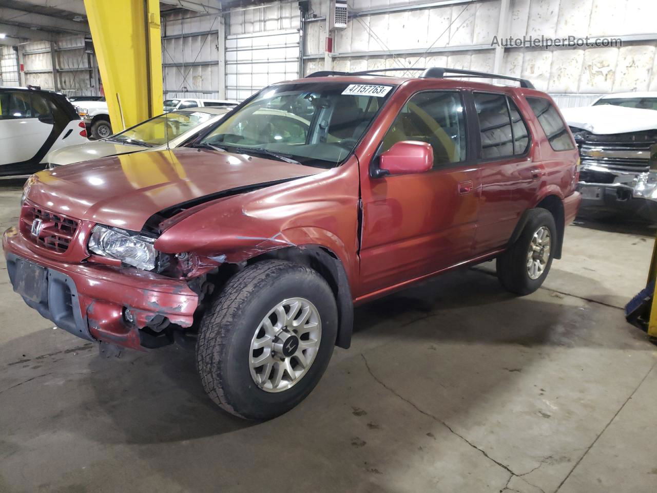 2001 Honda Passport Ex Red vin: 4S6DM58W014415392