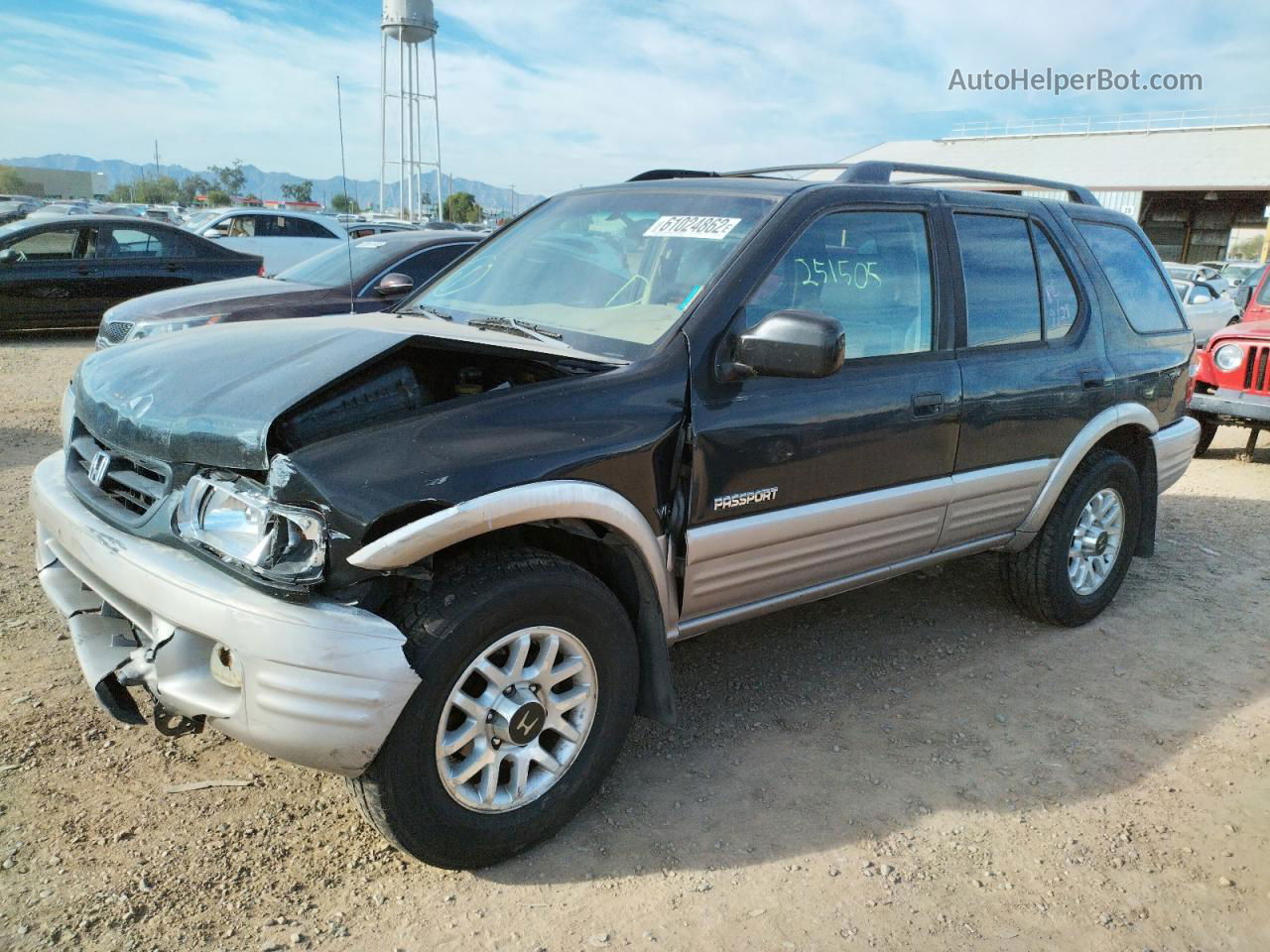 2001 Honda Passport Ex Черный vin: 4S6DM58W414415511