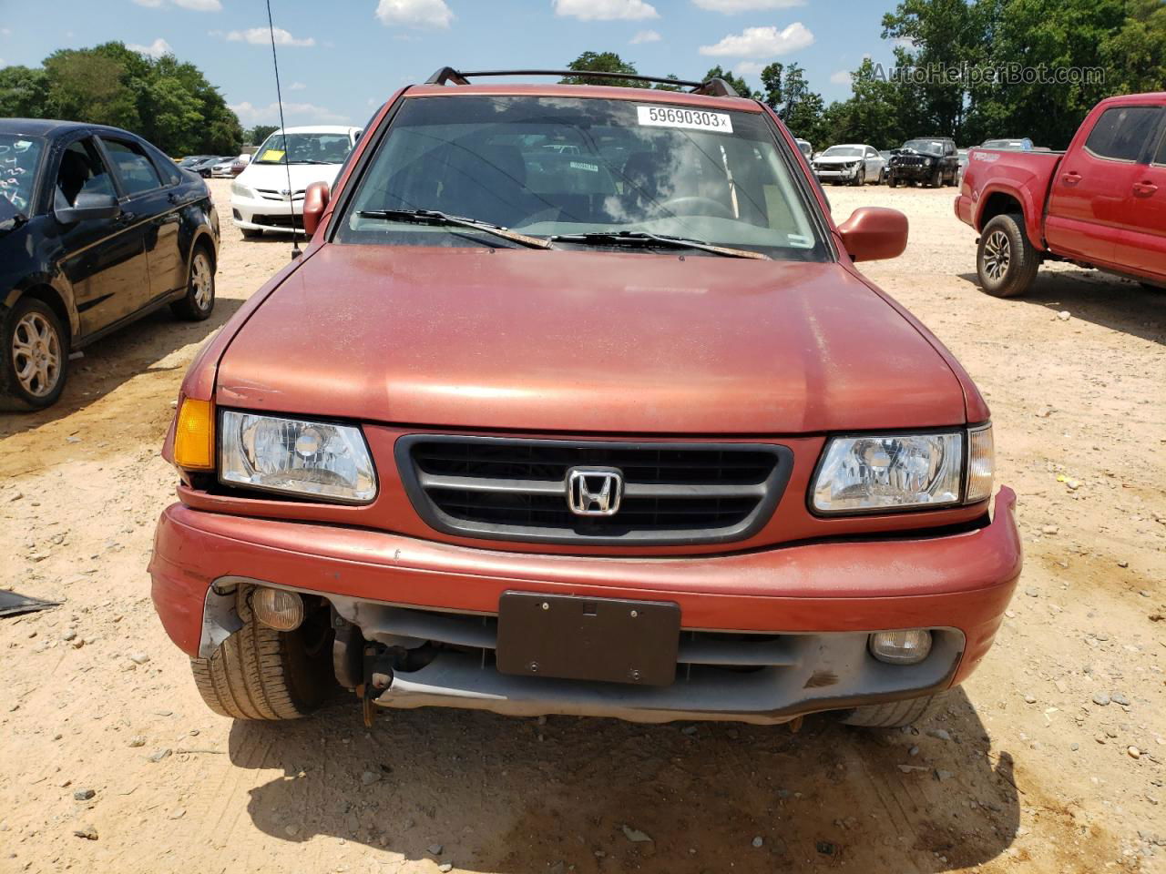 2001 Honda Passport Ex Red vin: 4S6DM58W914413074