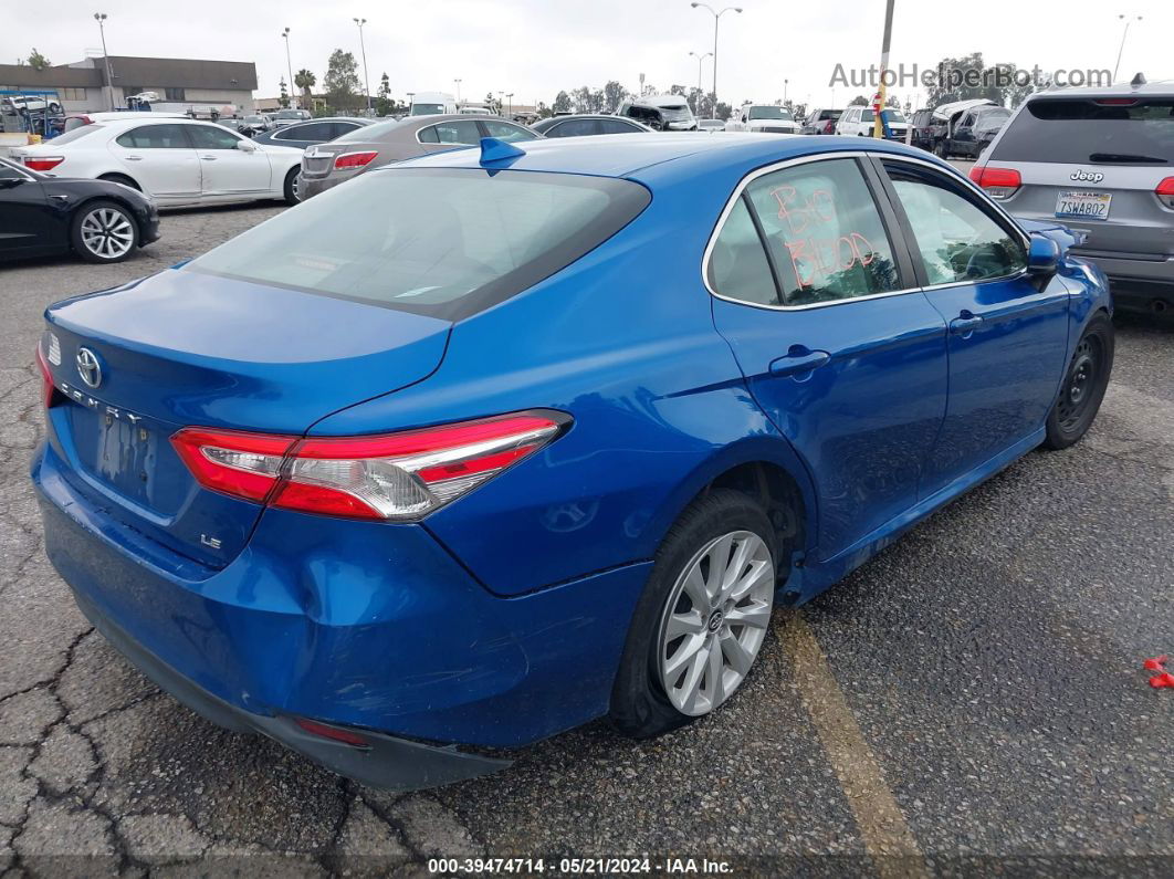 2019 Toyota Camry Le Blue vin: 4T1B11HK0KU175423