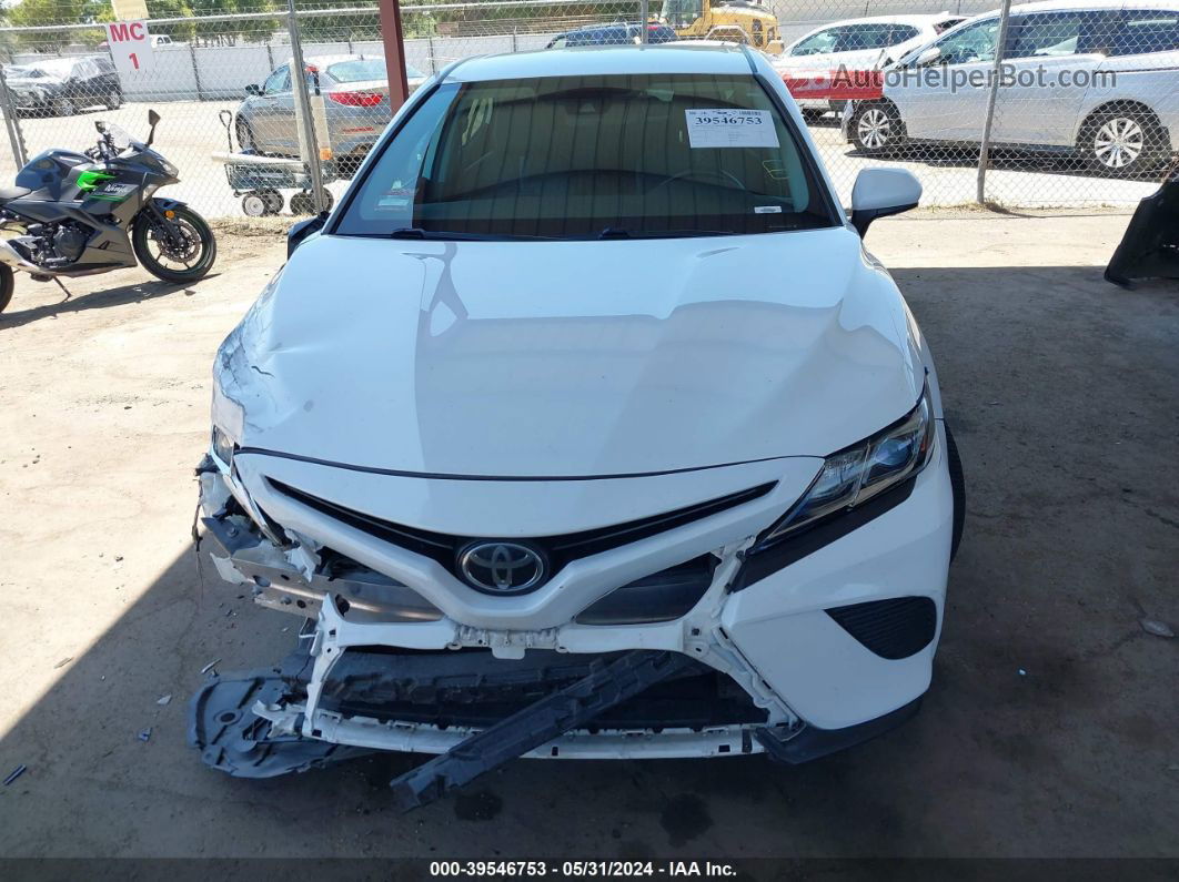 2019 Toyota Camry Se White vin: 4T1B11HK0KU193355