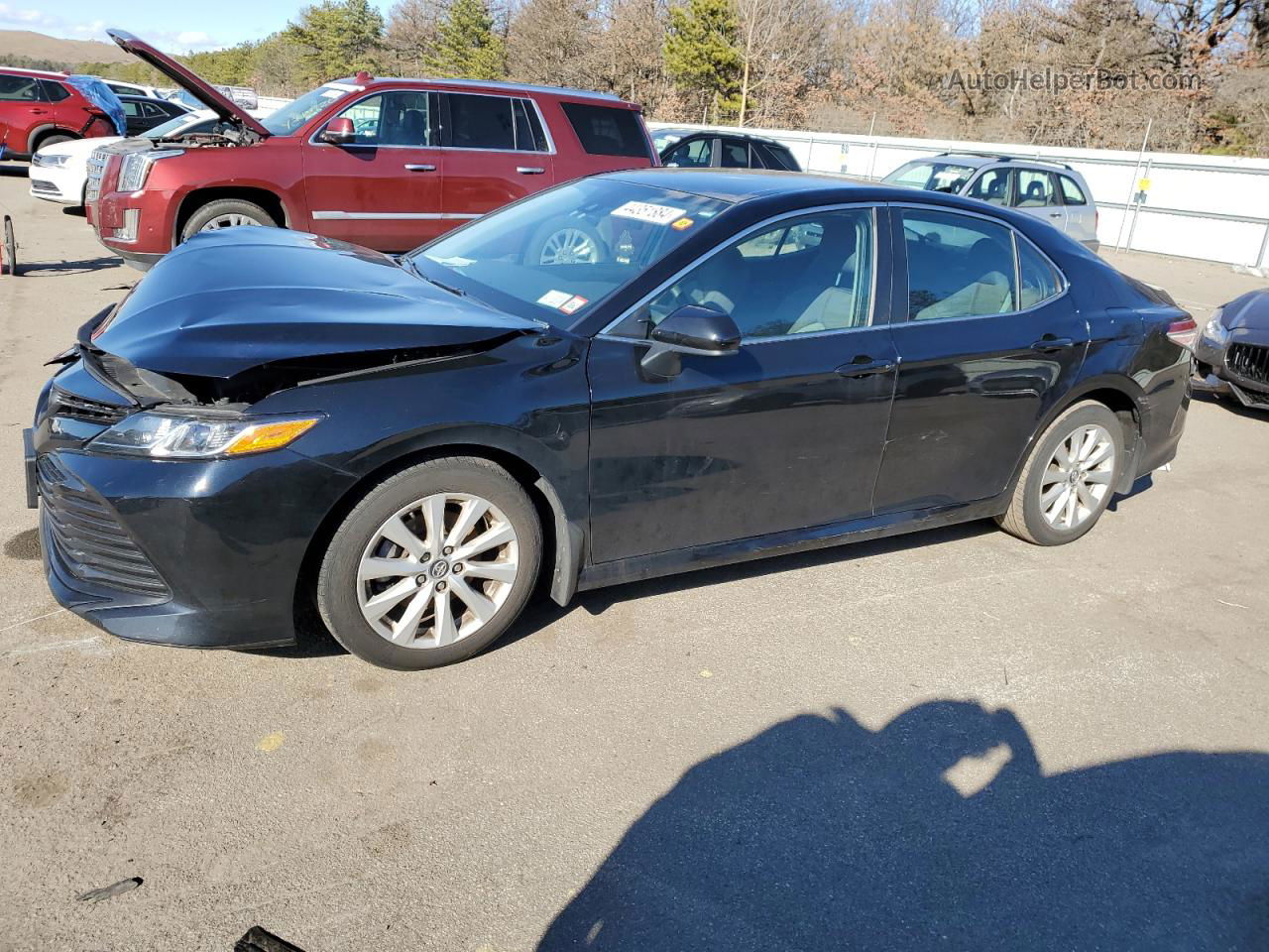 2019 Toyota Camry L Black vin: 4T1B11HK0KU226435