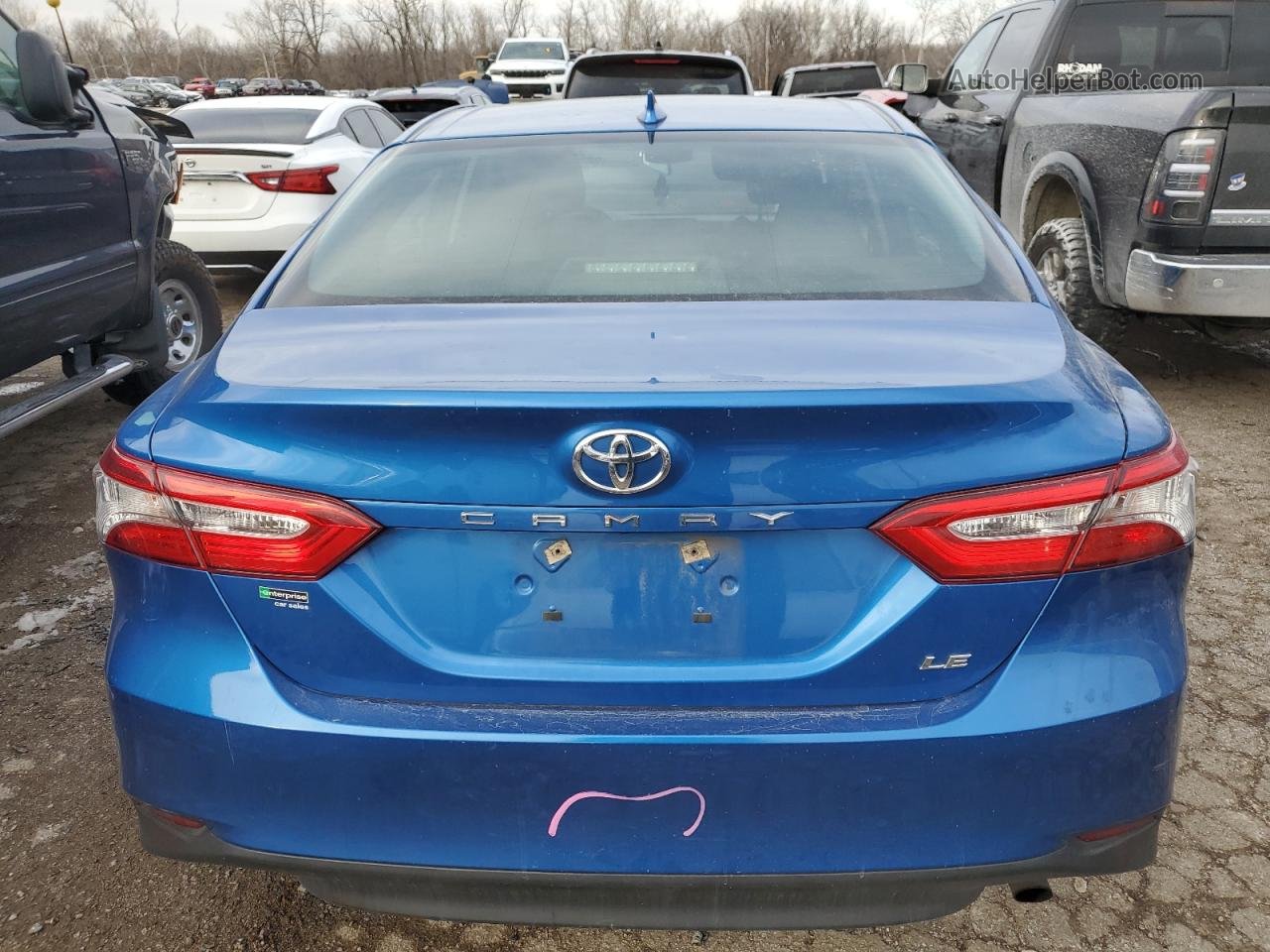 2019 Toyota Camry L Синий vin: 4T1B11HK0KU237399