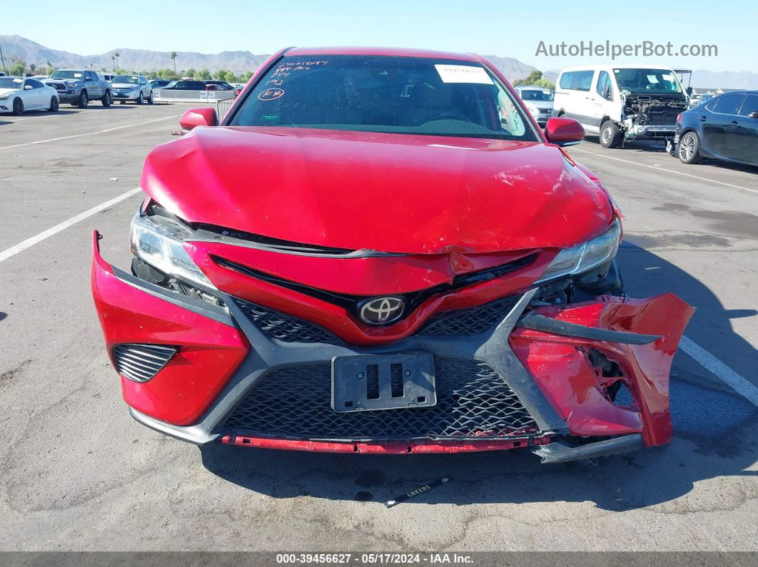 2019 Toyota Camry Se Red vin: 4T1B11HK0KU253926