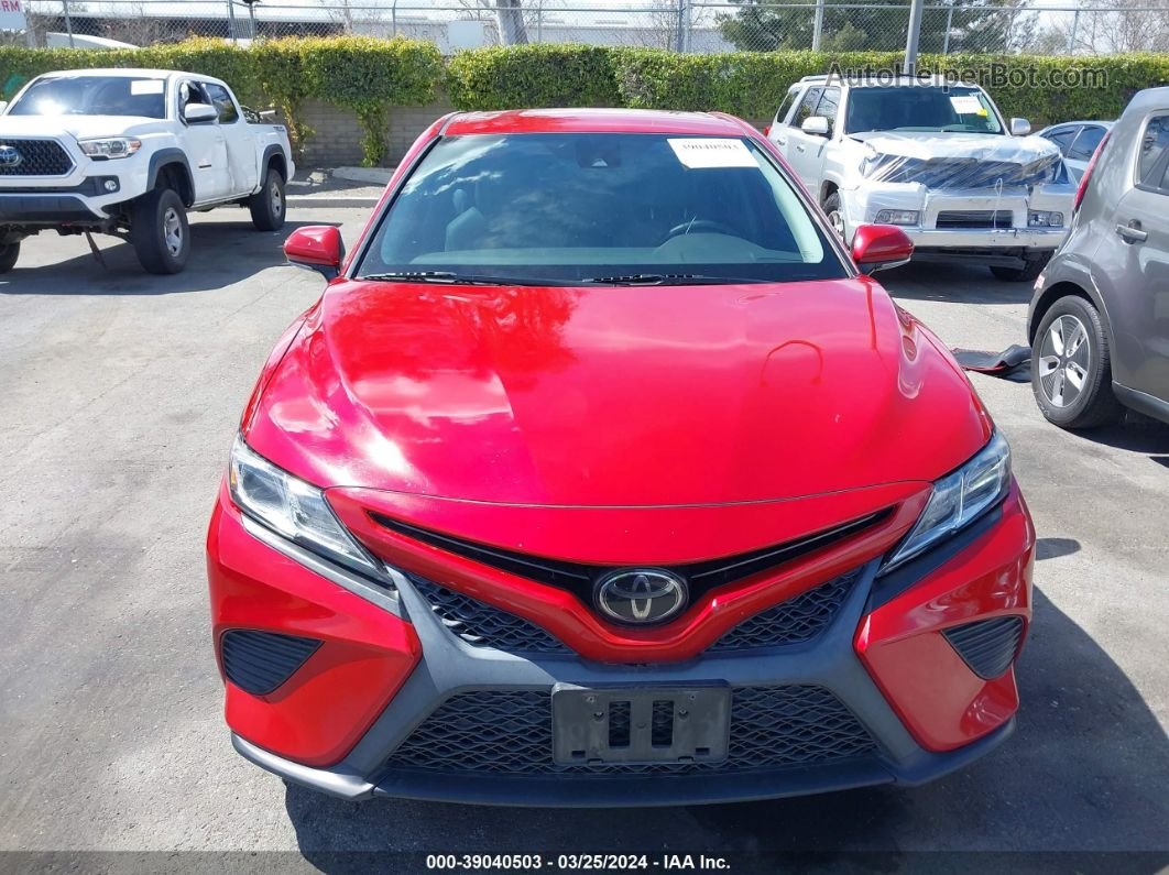 2019 Toyota Camry Se Red vin: 4T1B11HK0KU256499