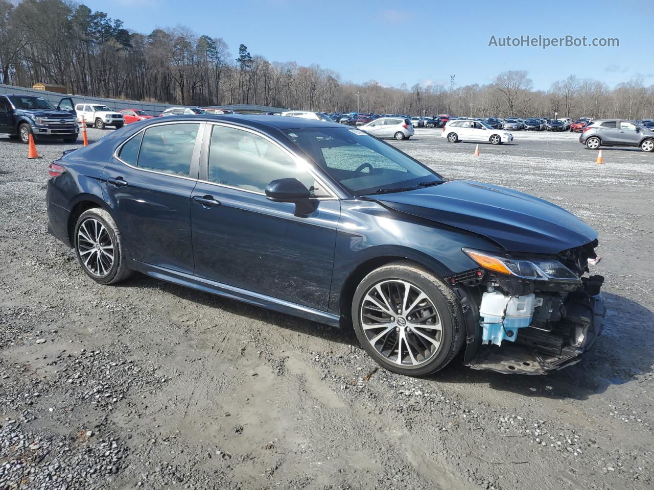 2019 Toyota Camry L Blue vin: 4T1B11HK0KU284335