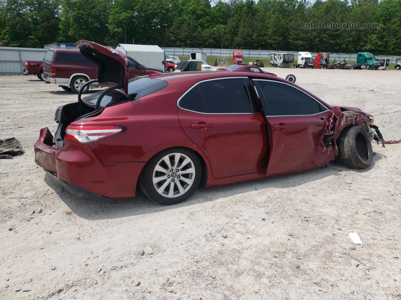 2019 Toyota Camry L Burgundy vin: 4T1B11HK0KU693127