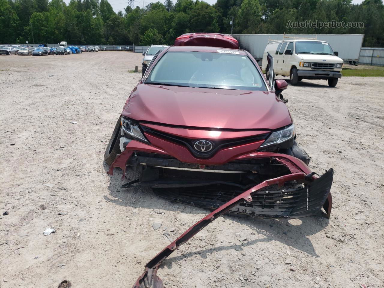 2019 Toyota Camry L Burgundy vin: 4T1B11HK0KU693127