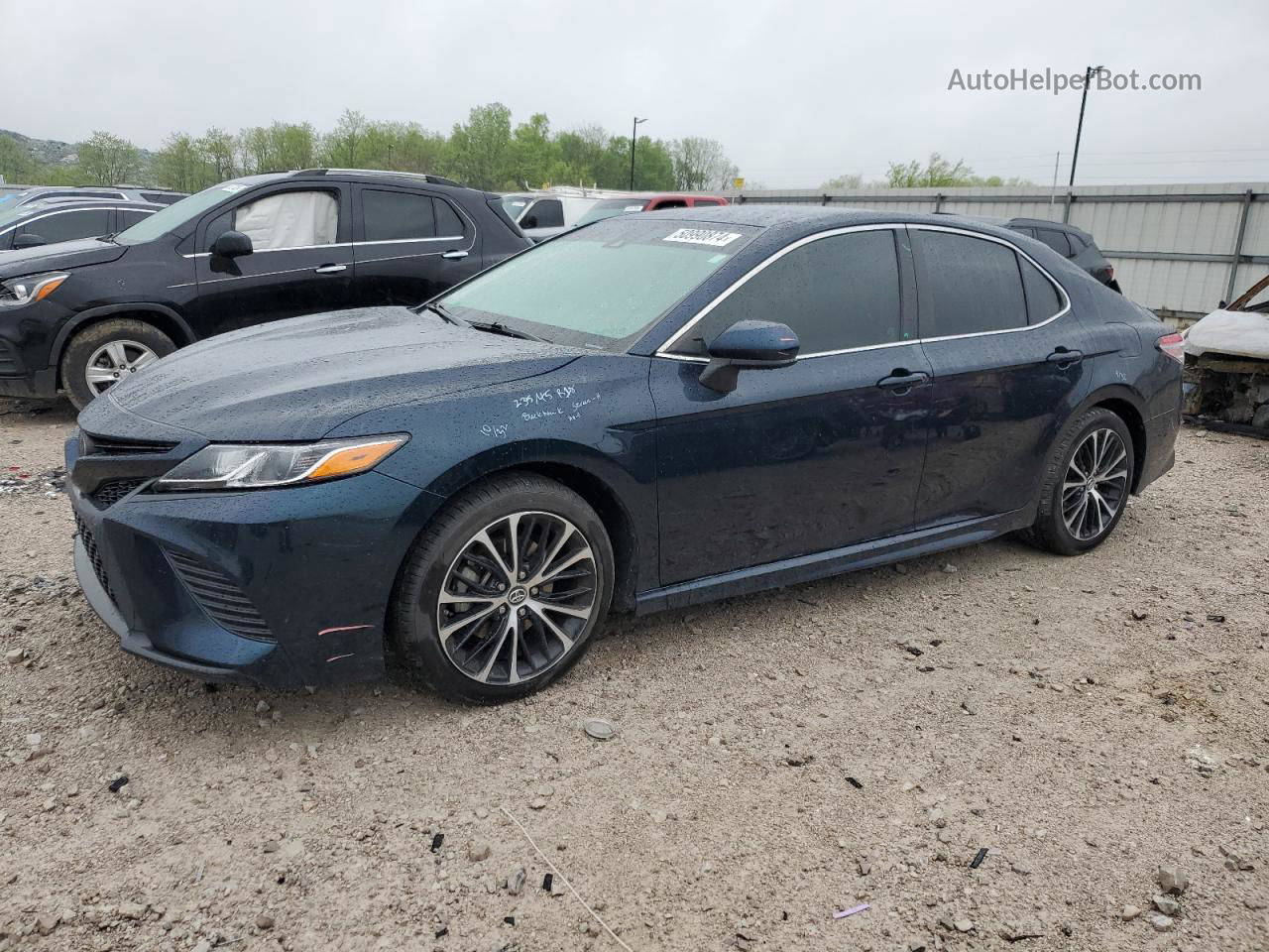 2019 Toyota Camry L Синий vin: 4T1B11HK0KU696691