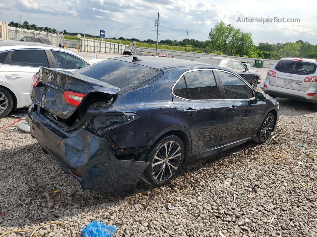 2019 Toyota Camry L Синий vin: 4T1B11HK0KU706426