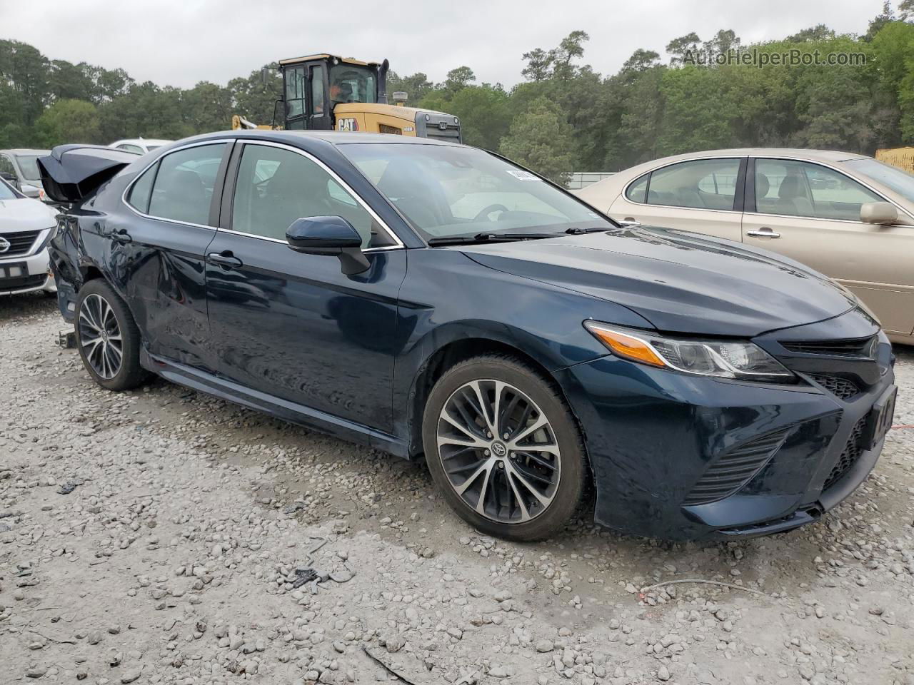 2019 Toyota Camry L Синий vin: 4T1B11HK0KU743895