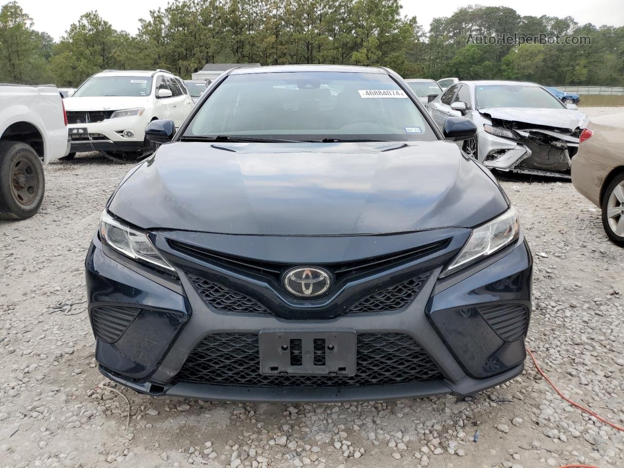 2019 Toyota Camry L Синий vin: 4T1B11HK0KU743895