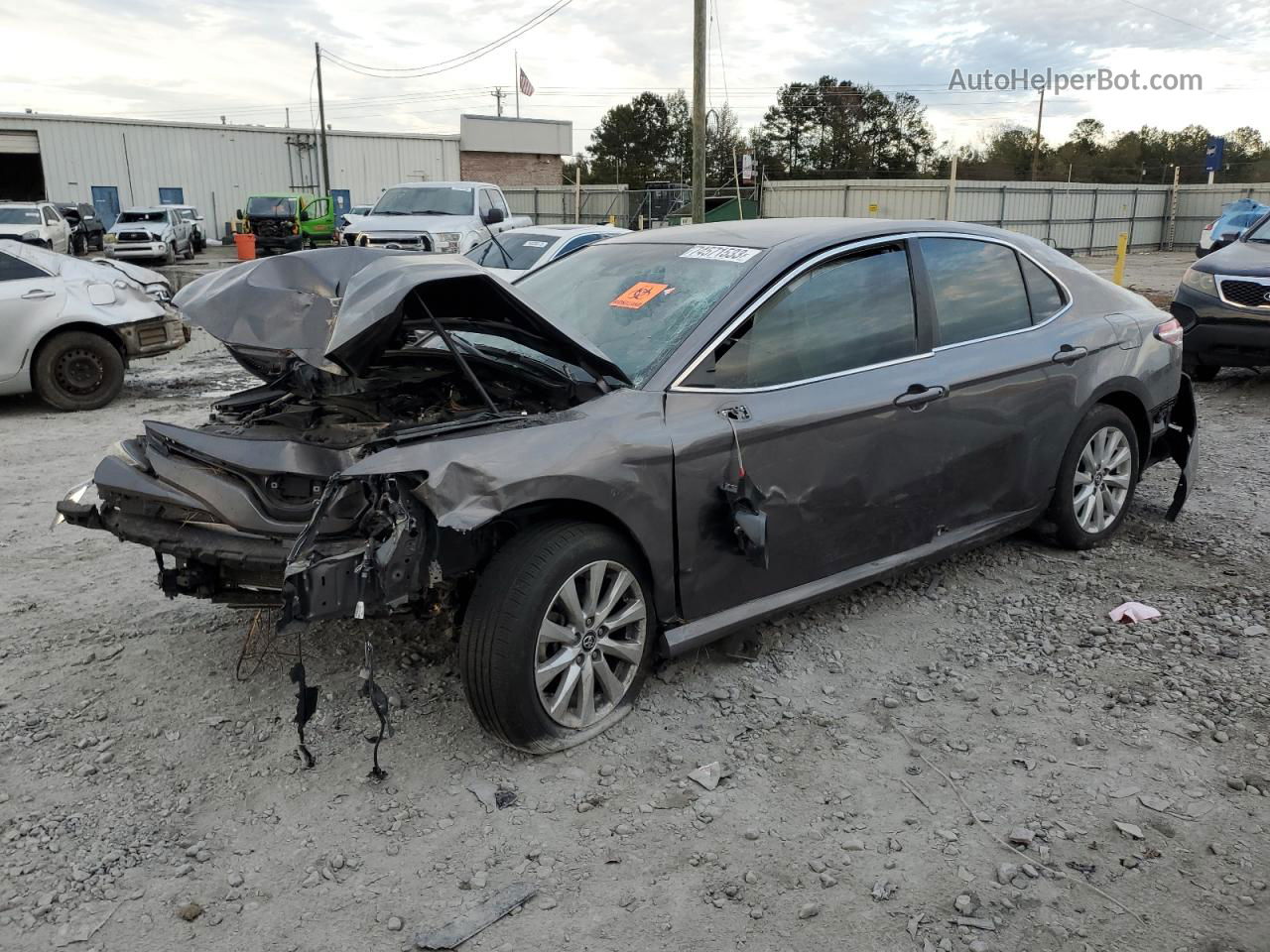 2019 Toyota Camry L Gray vin: 4T1B11HK0KU785242