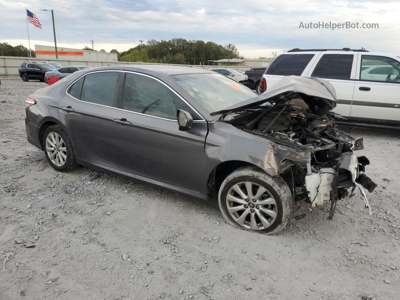 2019 Toyota Camry L Gray vin: 4T1B11HK0KU785242