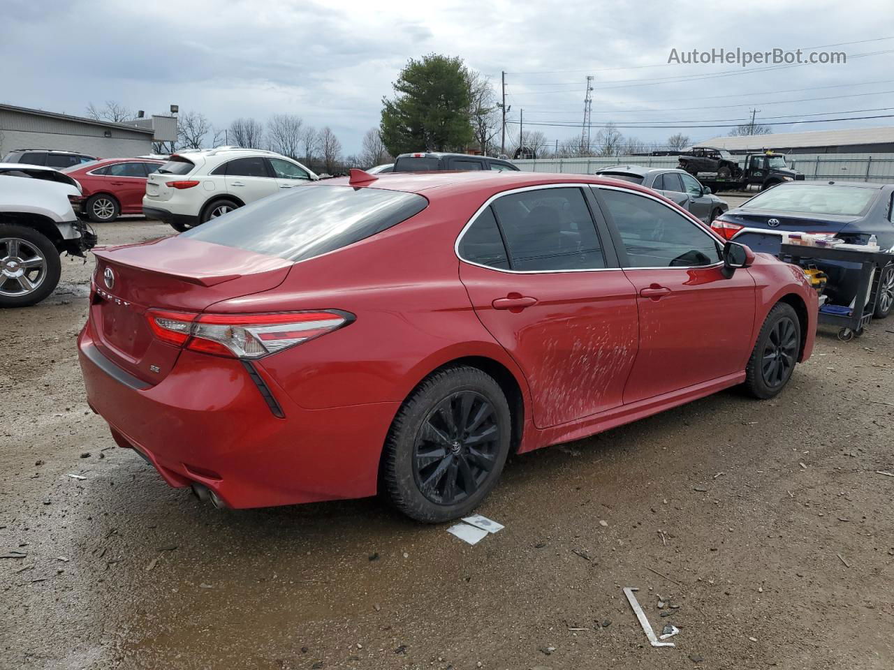 2019 Toyota Camry L Red vin: 4T1B11HK1KU210843