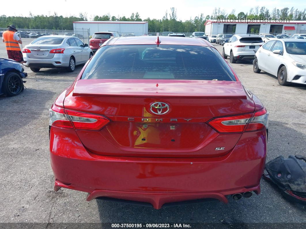 2019 Toyota Camry Se Red vin: 4T1B11HK1KU252476