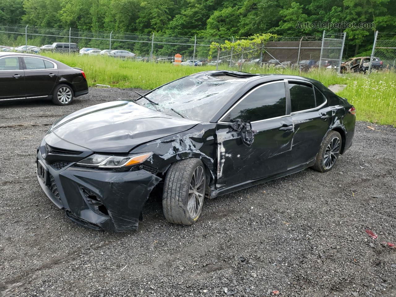 2019 Toyota Camry L Black vin: 4T1B11HK1KU831550