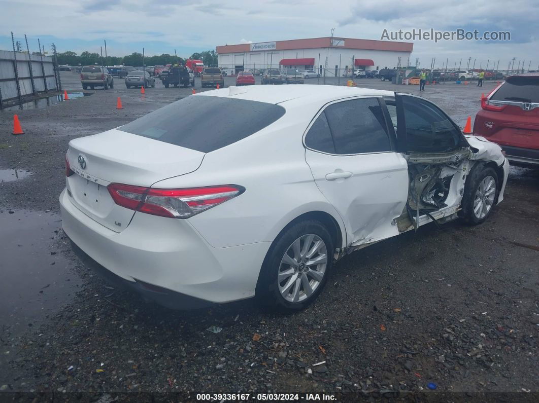 2019 Toyota Camry Le White vin: 4T1B11HK2KU241051