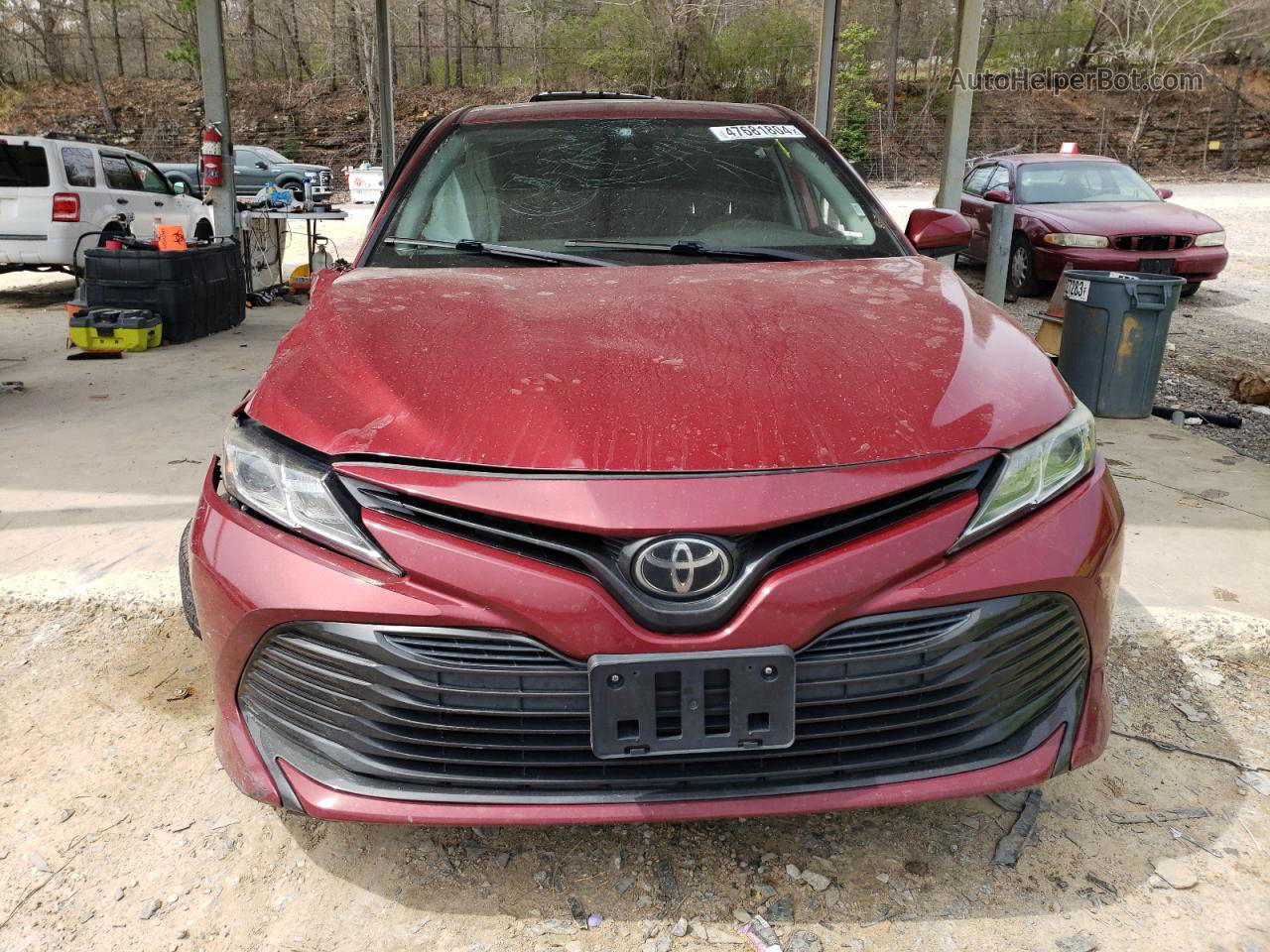 2019 Toyota Camry L Red vin: 4T1B11HK2KU242474