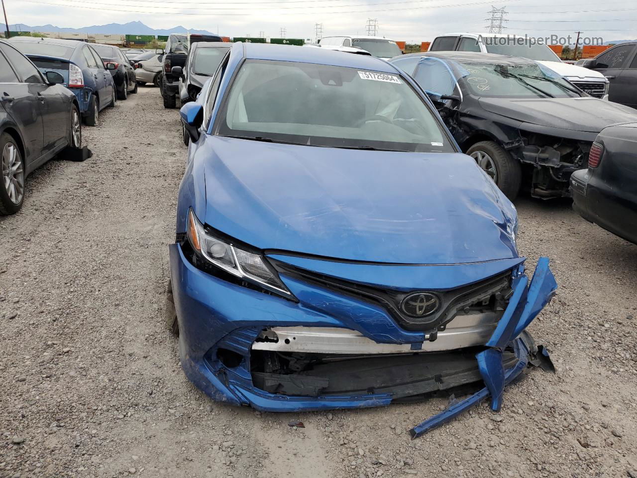 2019 Toyota Camry L Blue vin: 4T1B11HK2KU250414