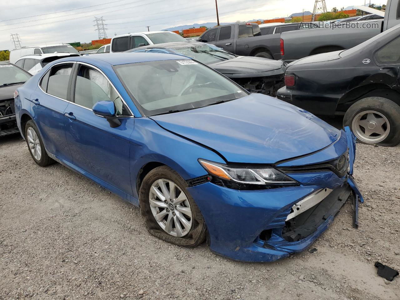 2019 Toyota Camry L Blue vin: 4T1B11HK2KU250414