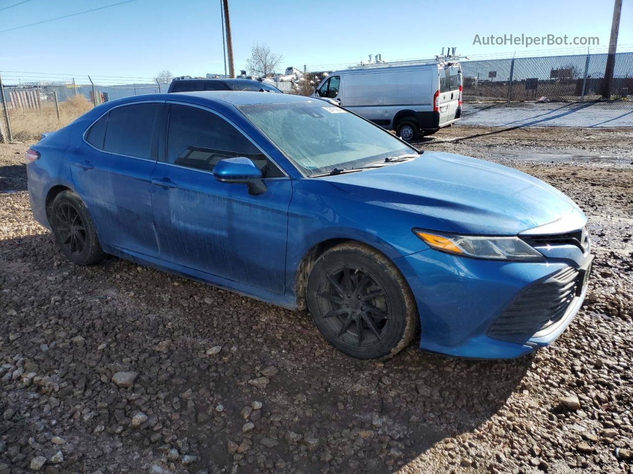 2019 Toyota Camry L Синий vin: 4T1B11HK2KU273322
