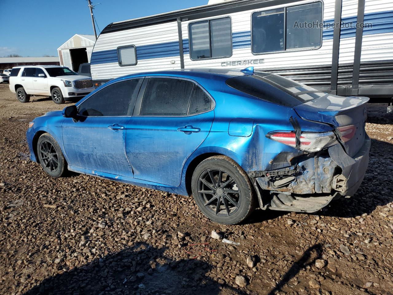 2019 Toyota Camry L Синий vin: 4T1B11HK2KU273322