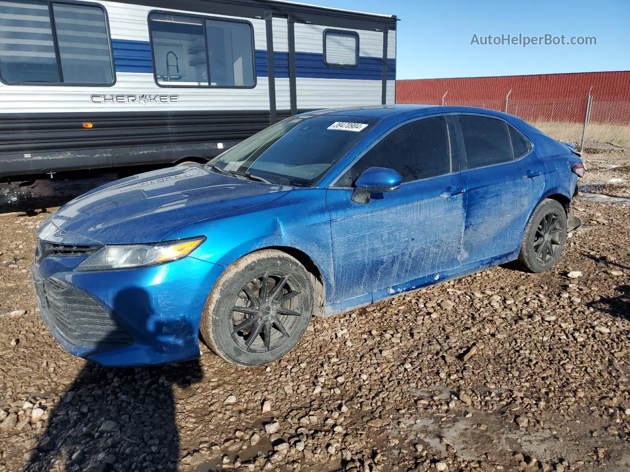 2019 Toyota Camry L Blue vin: 4T1B11HK2KU273322