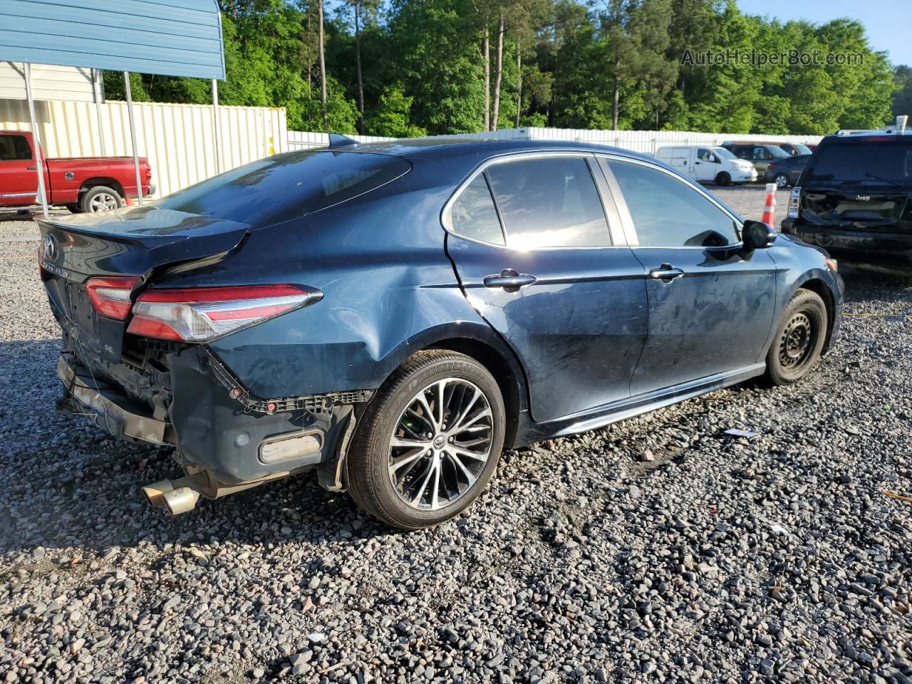 2019 Toyota Camry L Blue vin: 4T1B11HK2KU681254