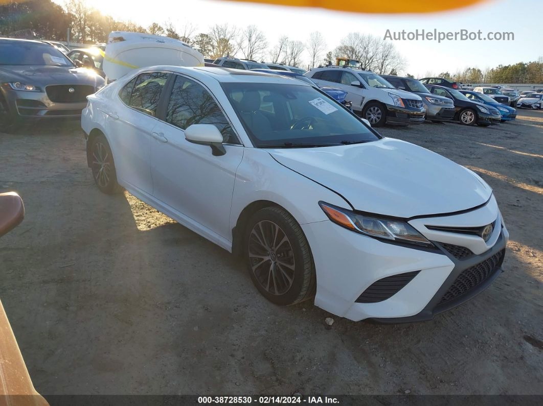 2019 Toyota Camry Se White vin: 4T1B11HK2KU708534