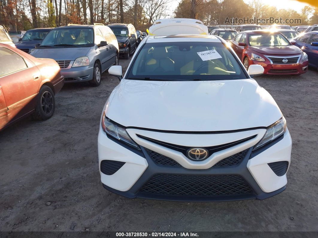 2019 Toyota Camry Se White vin: 4T1B11HK2KU708534