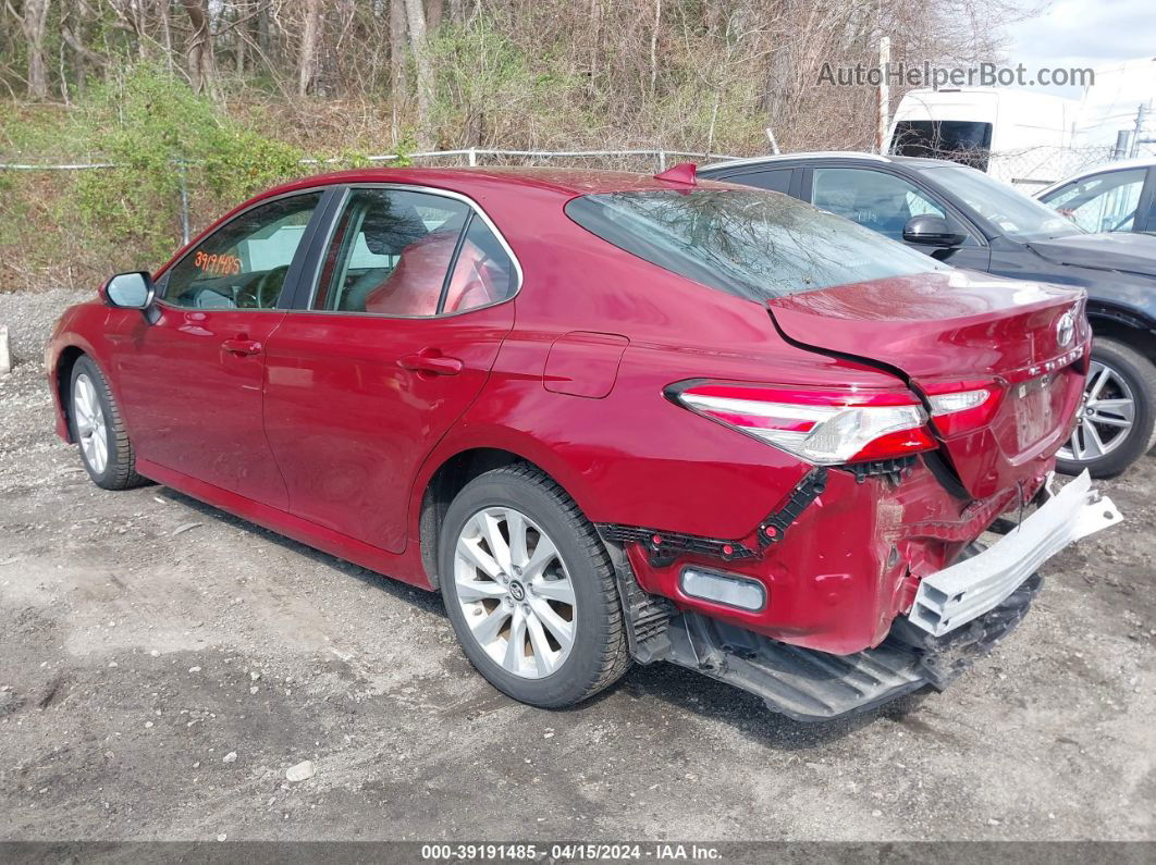 2019 Toyota Camry Le Red vin: 4T1B11HK2KU712518