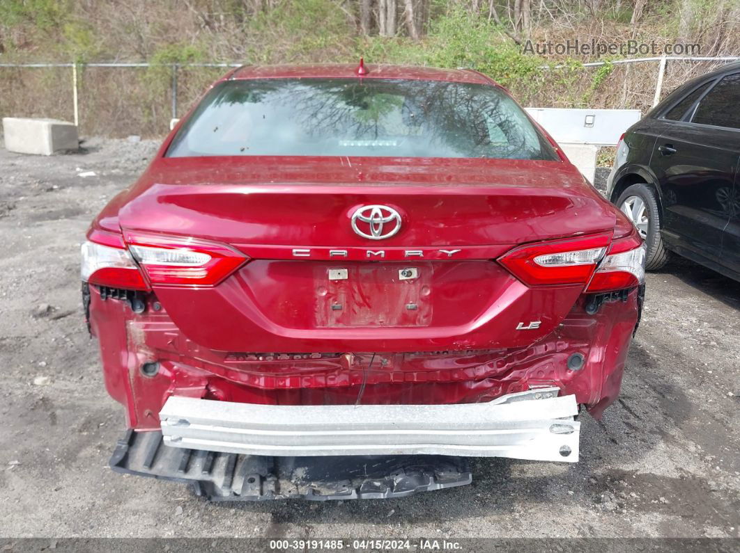 2019 Toyota Camry Le Red vin: 4T1B11HK2KU712518