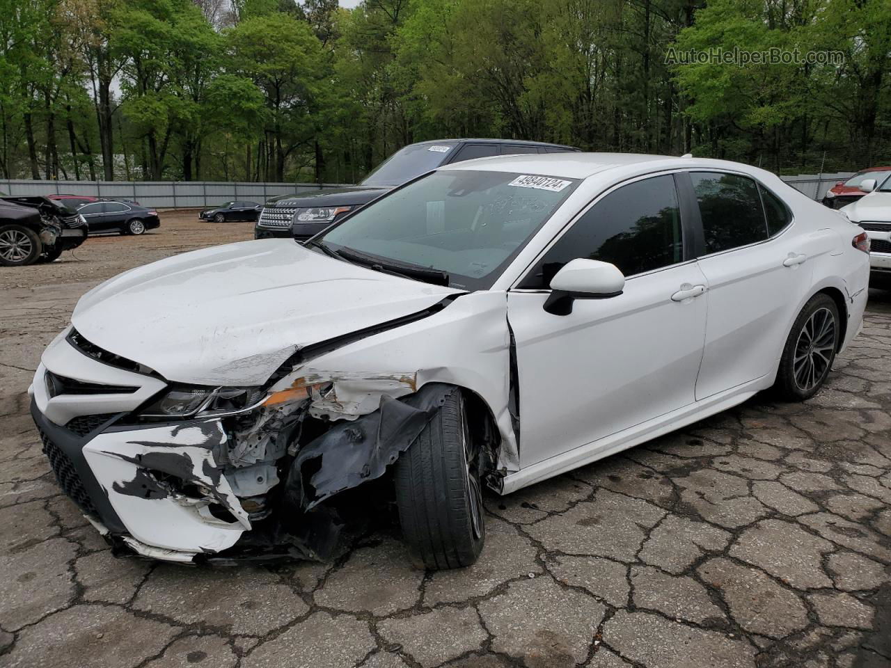 2019 Toyota Camry L White vin: 4T1B11HK2KU749052