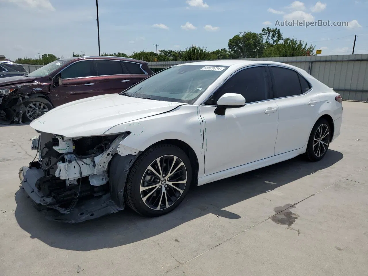 2019 Toyota Camry L White vin: 4T1B11HK2KU755661