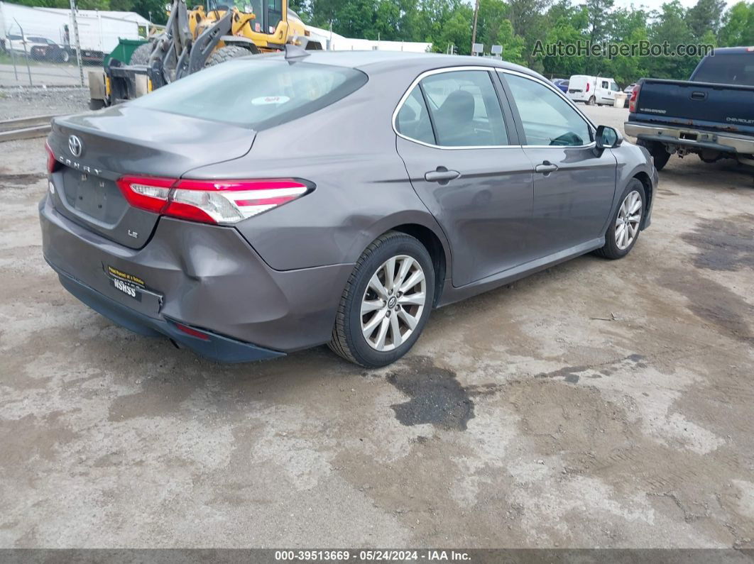 2019 Toyota Camry Le Gray vin: 4T1B11HK2KU761718