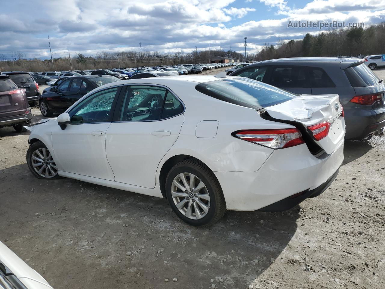 2019 Toyota Camry L White vin: 4T1B11HK3KU180583