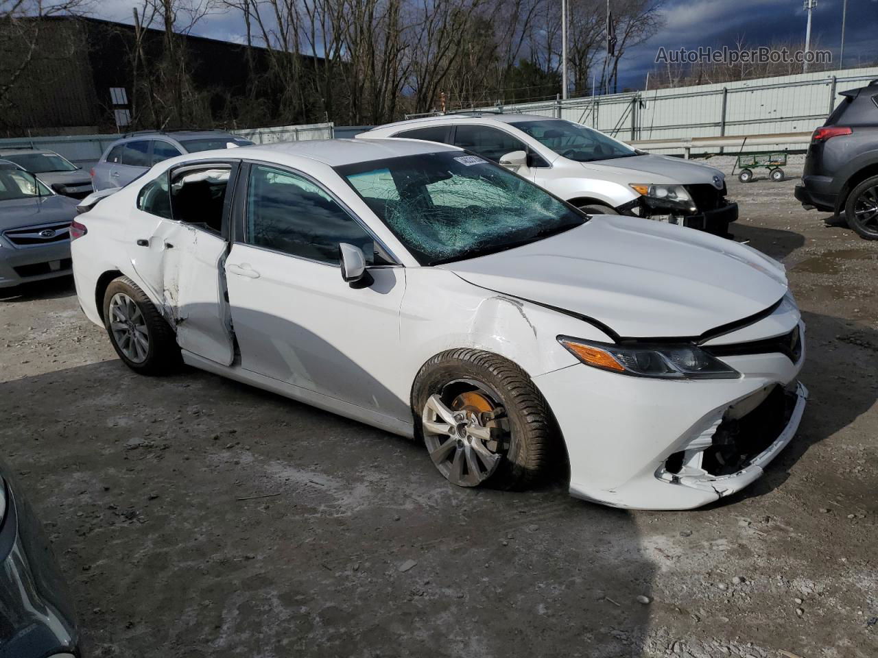 2019 Toyota Camry L White vin: 4T1B11HK3KU180583