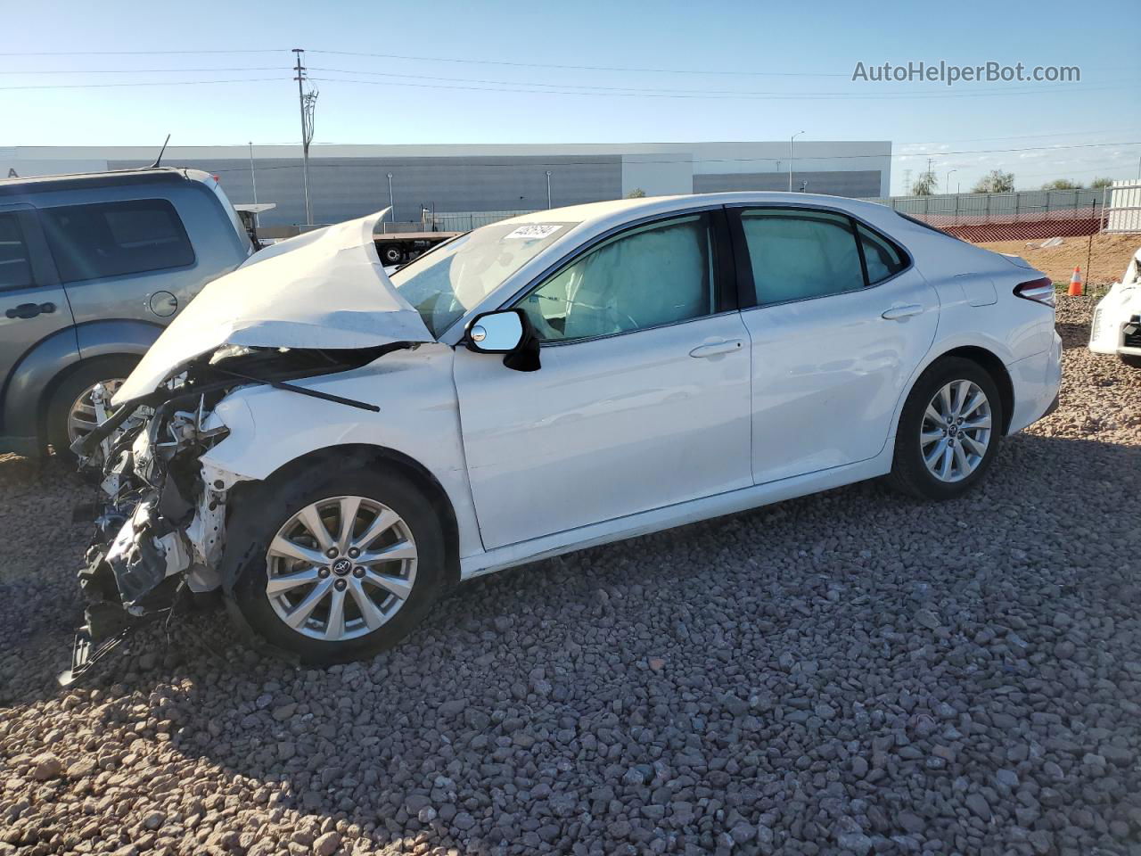 2019 Toyota Camry L White vin: 4T1B11HK3KU242256