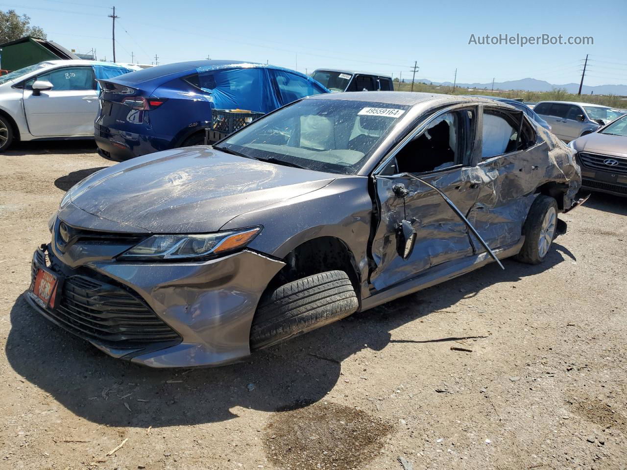 2019 Toyota Camry L Gray vin: 4T1B11HK3KU243178