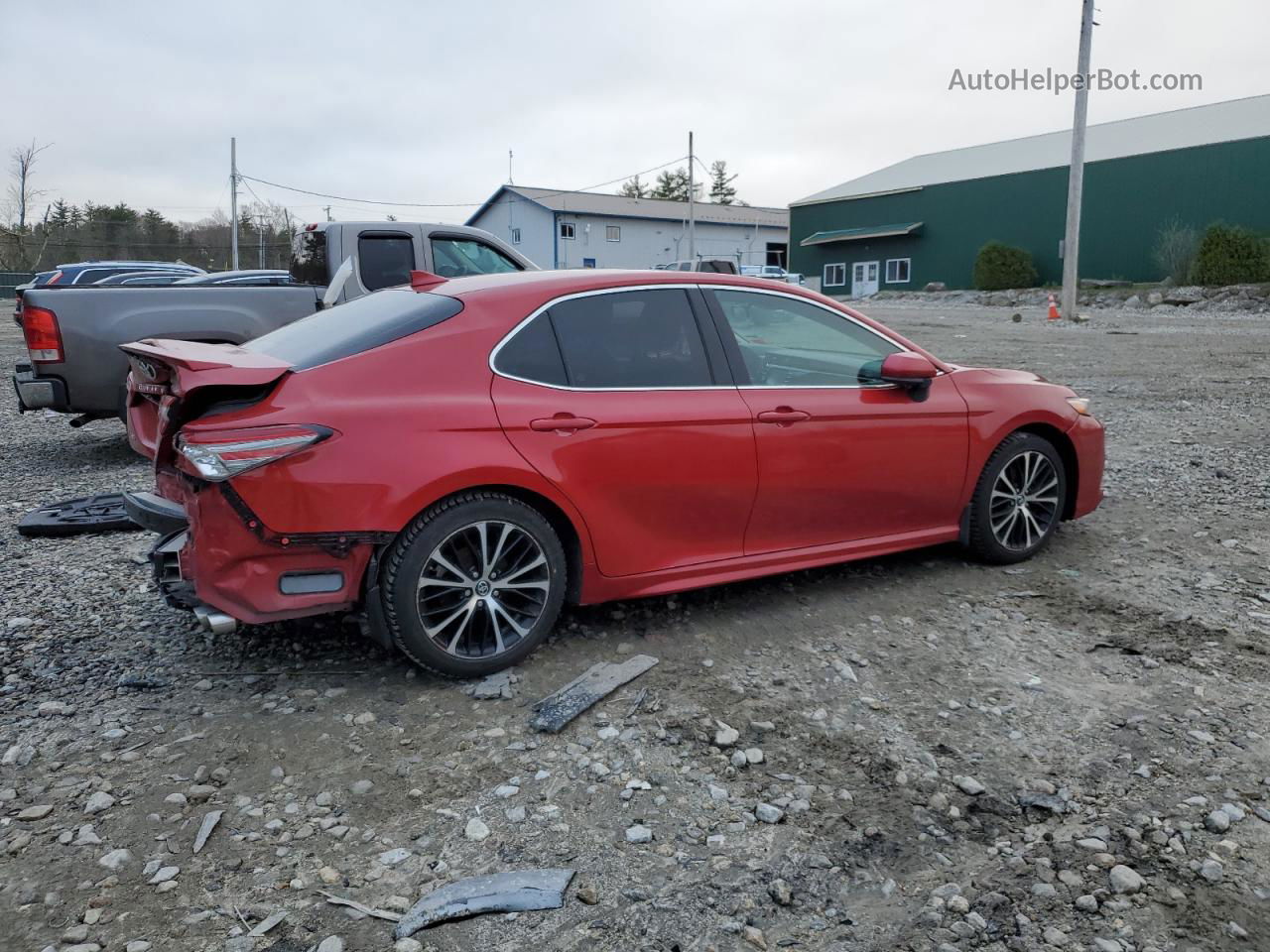 2019 Toyota Camry L Burgundy vin: 4T1B11HK3KU290288