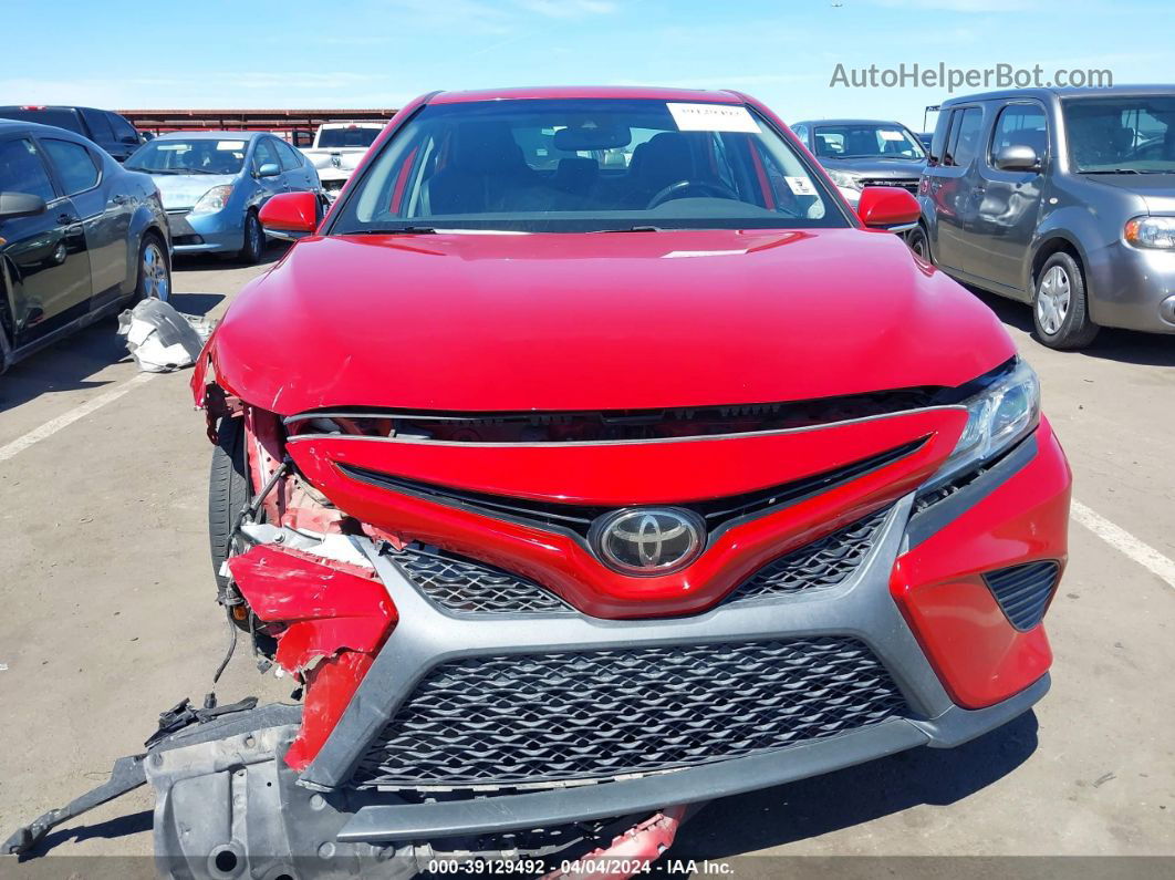 2019 Toyota Camry Se Red vin: 4T1B11HK3KU297872