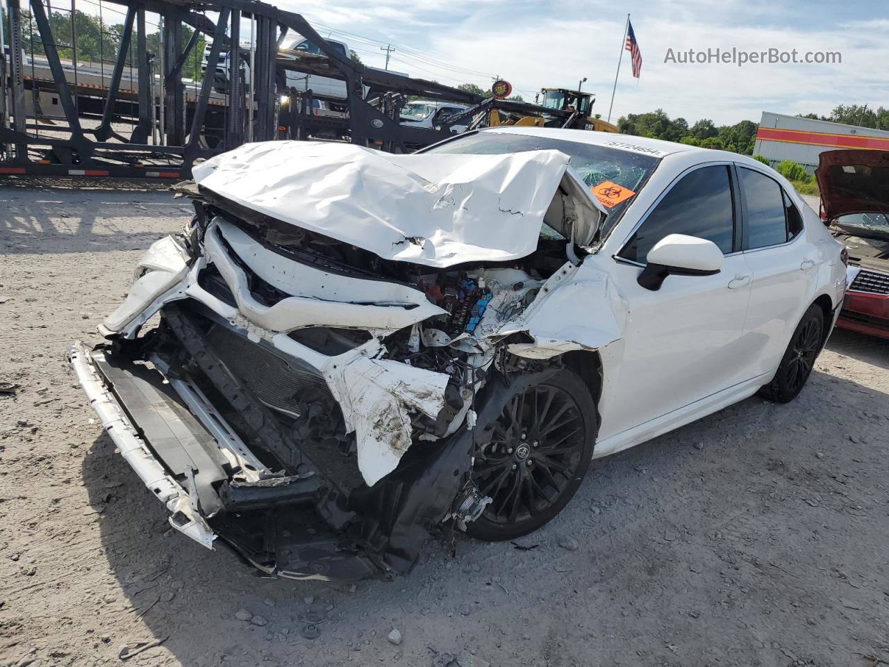 2019 Toyota Camry L White vin: 4T1B11HK3KU693493