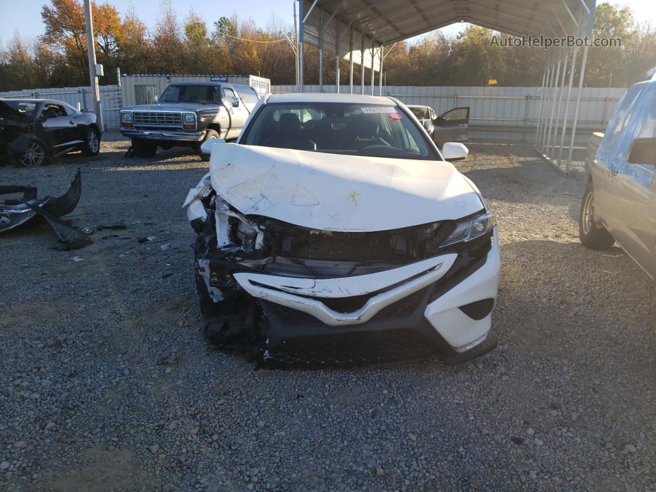 2019 Toyota Camry L White vin: 4T1B11HK3KU716349