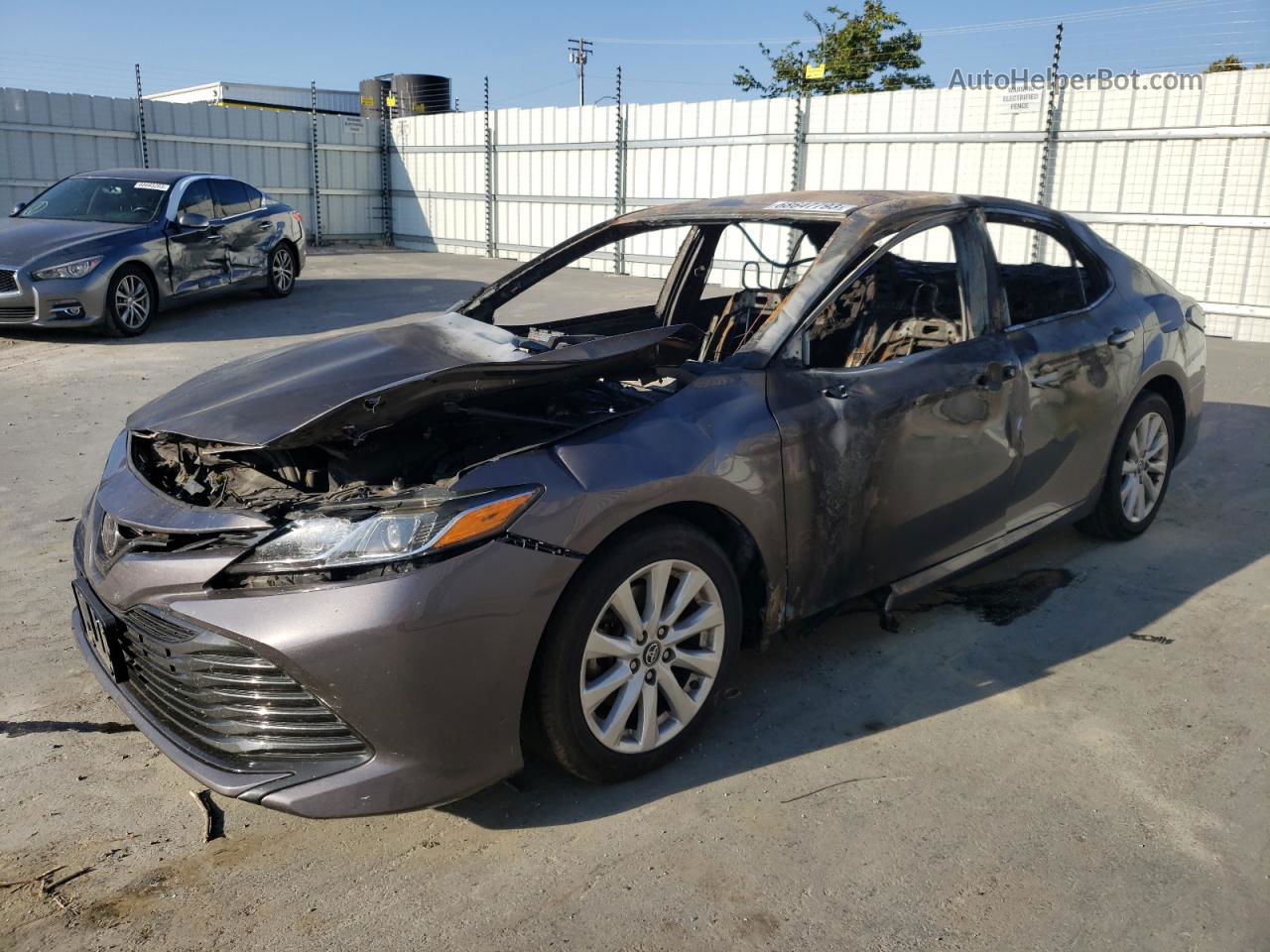 2019 Toyota Camry L Серый vin: 4T1B11HK3KU774297