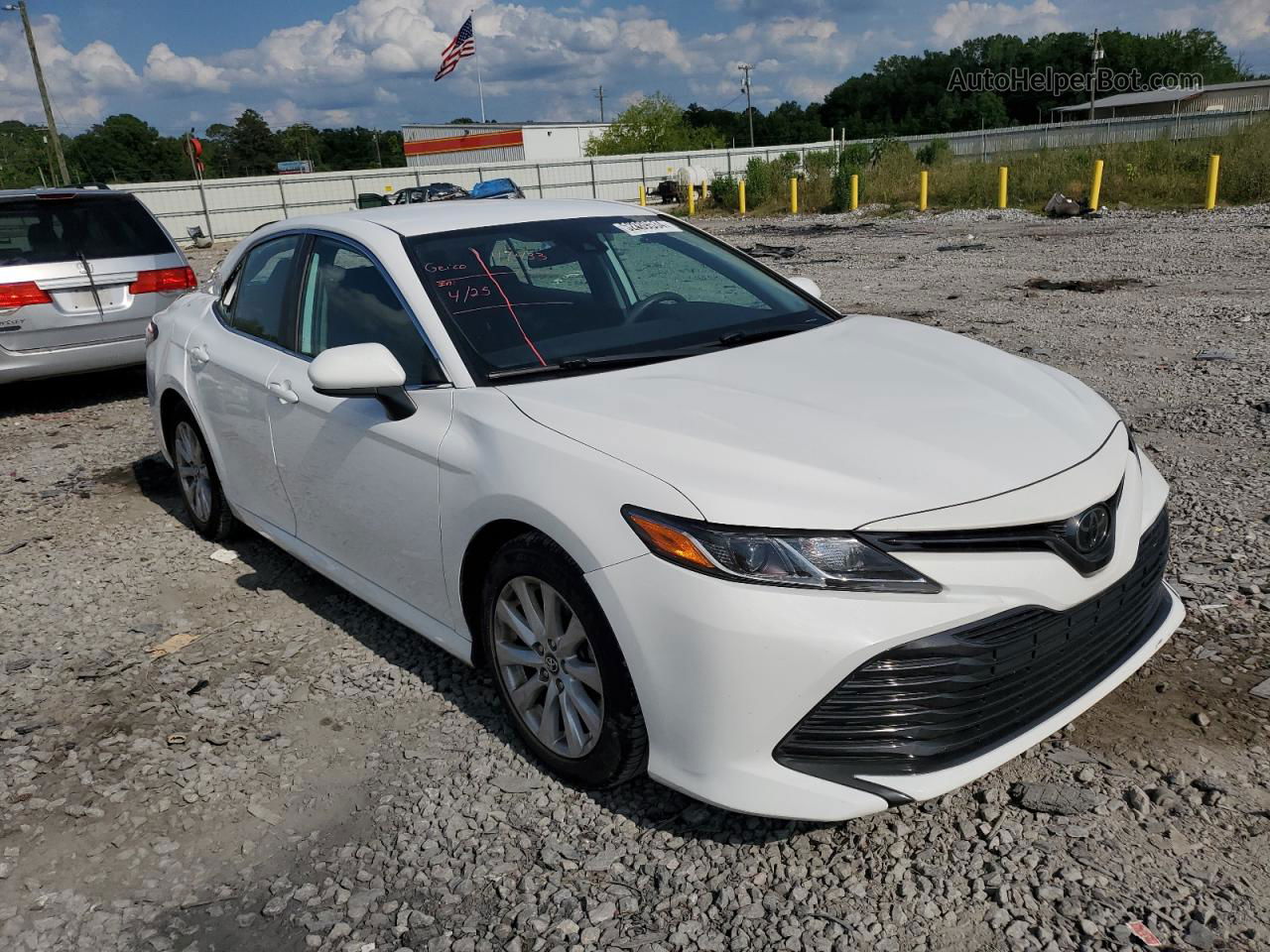 2019 Toyota Camry L White vin: 4T1B11HK3KU775997