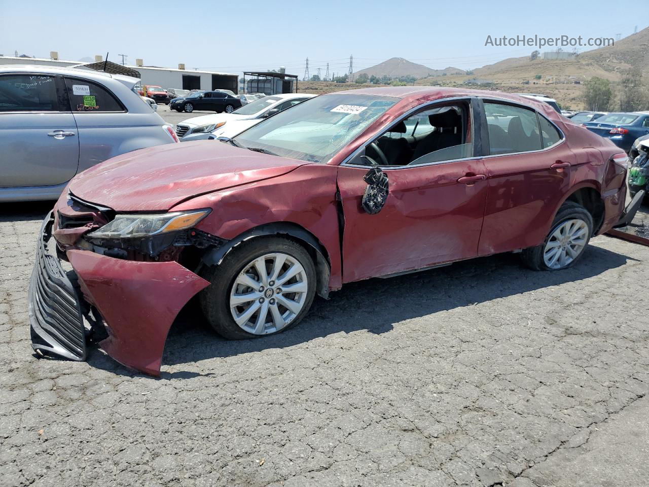 2019 Toyota Camry L Red vin: 4T1B11HK3KU790452