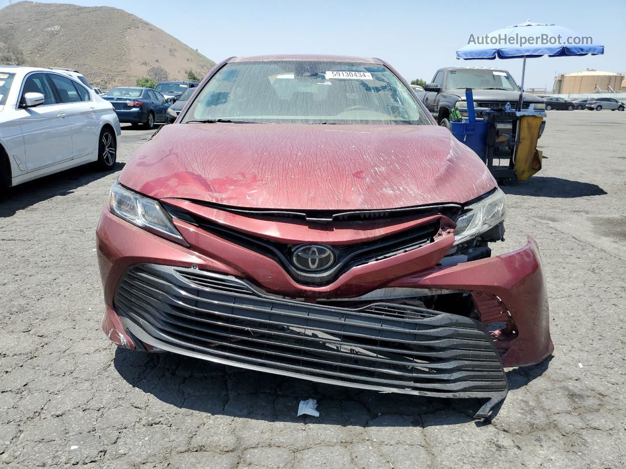 2019 Toyota Camry L Red vin: 4T1B11HK3KU790452